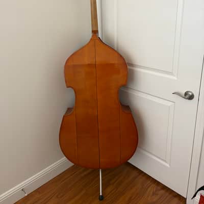 Vintage Reghin Romania 3/4 Upright Bass c. 1950s, Well Set Up + Bag/Pickup/Stand image 2