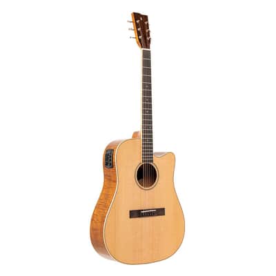 Stagg SA45 Series Dreadnought Cutaway Acoustic-Electric Spruce Top Flamed Mahogany – SA45-DCE-FM image 1