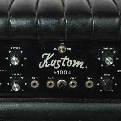 Kustom - K100B - 50 Watt Solid State Bass Amp Head w/2x15 Cab - w/Cab Cover - x1862 - USED image 6