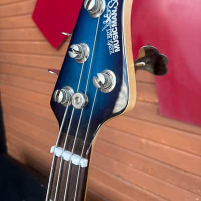 Ernie Ball Music Man StingRay 4 HH with Rosewood Fretboard - Trans Blue image 2