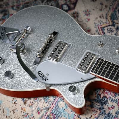 2006 Gretsch G6129T Jet Japanese Silver Sparkle image 6