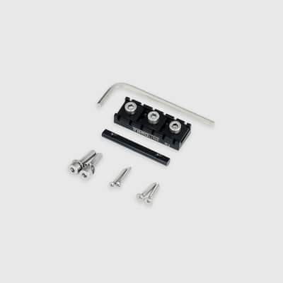 Tremoline FT36T-R3-BS Stainless Steel double locking tremolo + R3 (42.8mm) Locking Nut, Black image 6