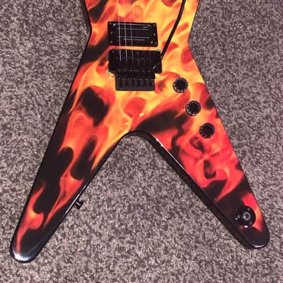 Dean Dime O Flame Graphic dimebag Darrell electric guitar ml Floyd rose image 9