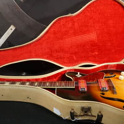 1960s Harmony Meteor H70 Sunburst Hollowbody Vintage Electric Guitar w/ Dearmond Gold Foils image 18