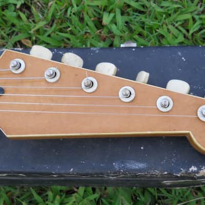 Vintage 60's Guyatone LG40 Original And Complete With Case, Natural, VGC, RARE! image 15