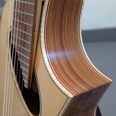 Paul McEvoy Guitars 'Dali' 7 String Multiscale Nylon String Classical Guitar 2024 - Sitka/Pau Rosa image 9
