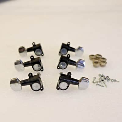 Rare Schaller Offset 3x3 Tuners Chrome Plastic Vintage 70's guitar W. Germany image 1