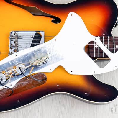 2011 Fender Custom Shop Masterbuilt Yuriy Shishkov 1963 Telecaster Thinline B-Bender Sunburst w/ Case, COA, Tags image 21