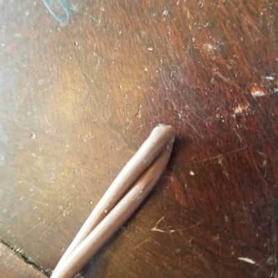 NEC one (1) 117V Power Cord Electric Cable cut Japan Vintage non-polarized brown 1940s-1960s image 5