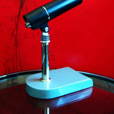Vintage 1960's Calrad DM-20 dynamic microphone High Z harp mic w cable box & stand # 2 image 12