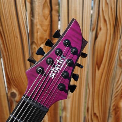 Schecter DIAMOND SERIES John Browne Tao-8 - Satin Trans Purple 8-String Electric Guitar image 7