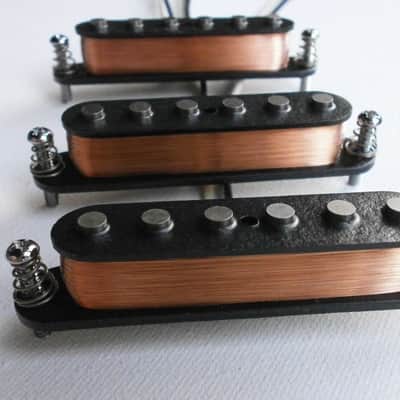 Stratocaster Mixed Magnets HOT Bridge Alnico 2/5 Custom Guitar Pickups Set by Q pickups Strat image 4