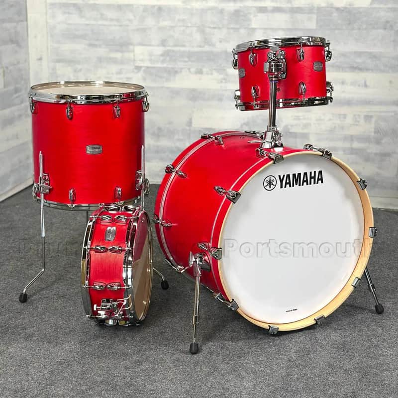 Yamaha Tour Custom Maple 4pc Drum Set 22/12/16/14 Candy Apple Satin image 1