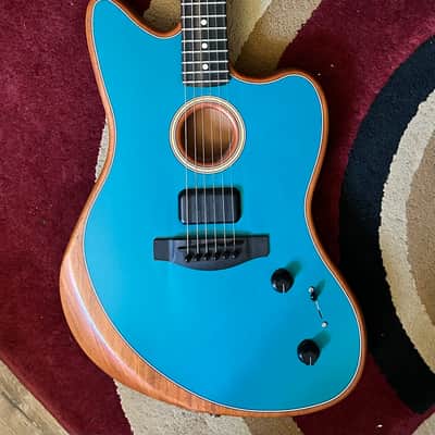 Fender American Acoustasonic Jazzmaster, Ocean Turquoise image 4