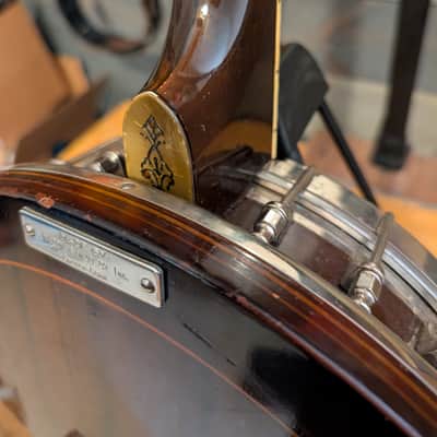 1930s Bacon Banjo Company B&D Tenor Banjo Unsure Of Model Custom Headstock Inlay Plays Excellent image 17