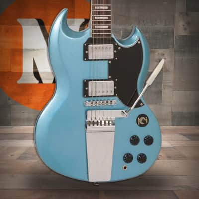 Vintage VS6V Reissued with Vintage Style Vibrato - Gun Hill Blue (VS6VGHB) image 1