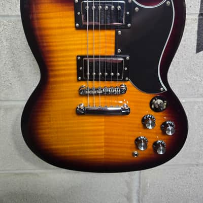 Epiphone G-400 2004 - Flame Top Sunburst image 3