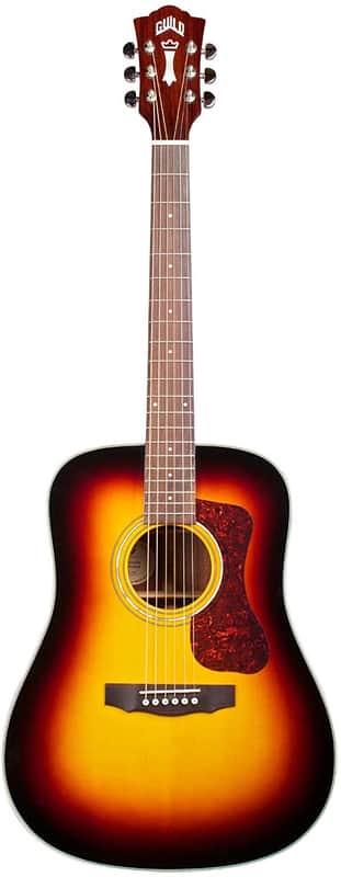 Guild D-140 Antique Burst Dreadnought Acoustic Guitar - All Solid Wood with Guild Premium Gig Bag image 1