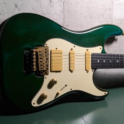 Valley Arts M Series Super Strat 80-90s Trans Aqua / Emerald Green image 23
