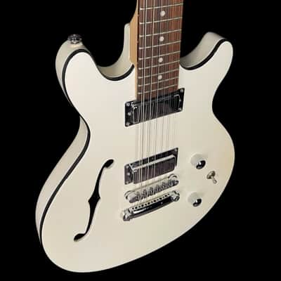 Daisy Rock Retro-H 12 String Electric Guitar in White Pearl W/ Gigbag image 4