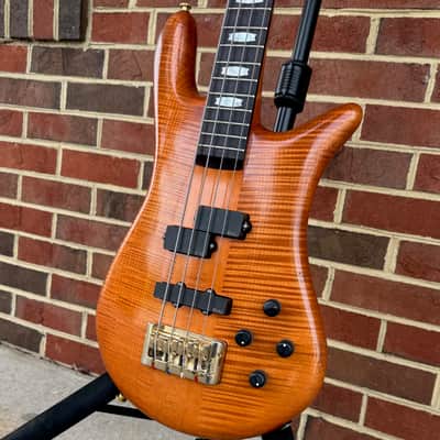 Spector Euro 4 Doug Wimbish Signature Limited Edition, Amber Aged Relic, Figured Maple Top, Plain Maple Body, 3pc Hard Rock Maple Neck, Rosewood Fretboard, EMG DW Pickups, Spector Legacy Preamp, Gig Bag, SN# NB22919 image 4