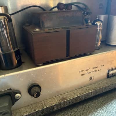 Silvertone Model 1483 23-Watt 1x15 Bass / Guitar Piggyback 1960s - Gray image 11