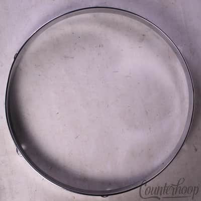 Geo Way 14"Snare Drum Batter Rim COB Chrome Brass 6-Lug Camco George Vintage 60s image 2