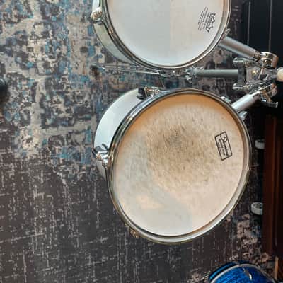 Rogers 4 concert tom and stand 1975- 8,10,12,14 - White cortex - #1929 image 2