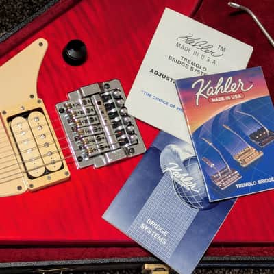 Hamer 1984 K.K. Downing Signature Flying V Vector Translucent Red Flame Top VINTAGE Guitar w/OHSC, RARE & EXC! image 6