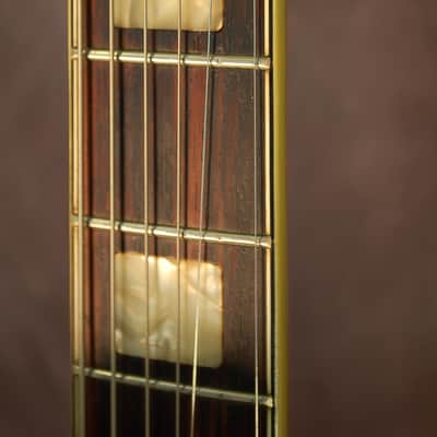 Video Demo 1978 Vintage Japan  Lawsuit Penco E-20N 335 Flamey Body Pro SEtup New  Hard Shell Case image 5