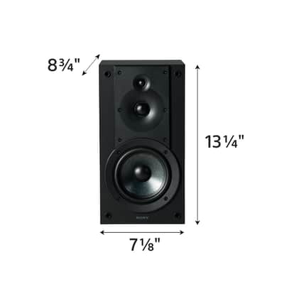 Sony SS-CS5M2 Hi-res Bookshelf Speakers (Pair) w/ Center Channel Speaker Bundle image 3