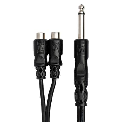 Hosa Y Cable 1/4 in TS to Dual RCAF image 3