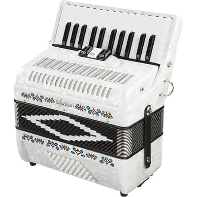 SofiaMari SM-2648, 26 Piano 48 Bass Accordion Regular White Pearl image 3