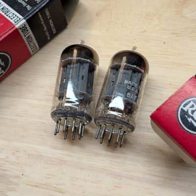 Pair of RCA 12AU7 ECC82 Vacuum Tubes, Gorgeous & Boxed, Audio, Hifi, 1940s WWII image 2