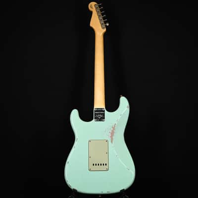 Fender Custom Shop Limited Edition 1960 Stratocaster w/ Painted Headcap, Relic- Aged Surf Green 2026 (CZ586597) image 4