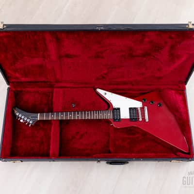 1983 Gibson Explorer Cardinal Red Custom Color Vintage Guitar w/ Dirty Fingers, Case image 21