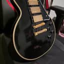 Epiphone Inspired by Gibson Custom 3 pickup 1957 Les Paul Custom Reissue Electric Guitar - Ebony, Sweetwater Exclusive