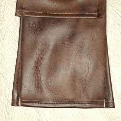 Vintage Faux Leather Drum Stick Bag Case 1970's - brown image 1