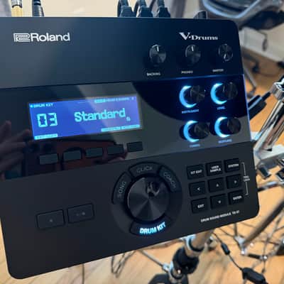 Roland VAD507 Acoustic Design Series Electronic V-Drum Kit 2025 - Black (incl. noise eater hi-hat & double kick hardware, throne, mat, riser, extra low-volume cymbals, and more) image 17