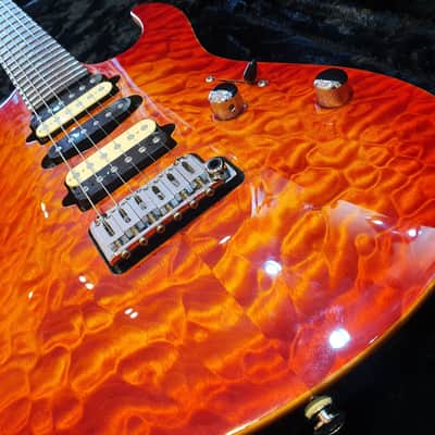 2014 Suhr Modern Carve Top Fire Burst Electric Guitar image 7