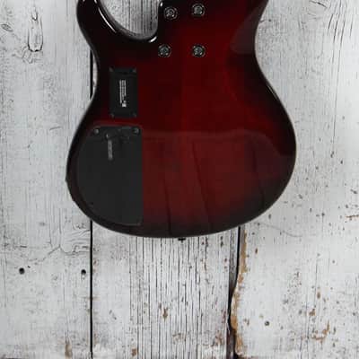Yamaha TRBX604FM 4 String Electric Bass Guitar Flame Maple Top Dark Red Burst image 7