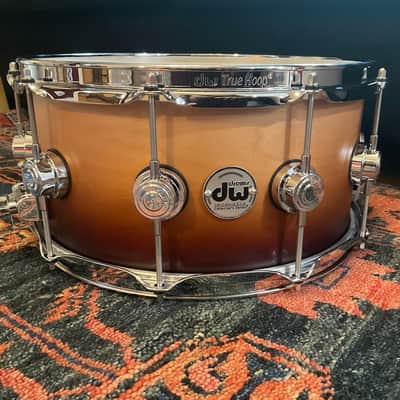 Mint DW Collectors Series Natural Tobacco W/Chrome 6.5x14” Maple Shell image 5