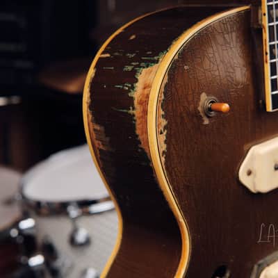 1954 Gibson ES-295 Gold Hollowbody - Original P-90s, Lifton Case, 6 lbs. 7 oz! image 6