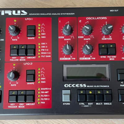Access Virus A Desktop Digital Synthesizer 1997 - 1999 - Black / Red image 9