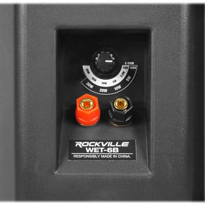 10 Rockville WET-6B 70V 6.5" IP55 Black Commercial Indoor/Outdoor Wall Speakers image 7