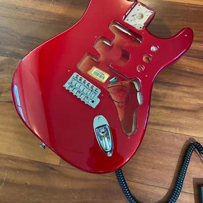 Fender MIM Candy Apple Red Standard Strat Stratocaster Alder Body w Bridge Hdw image 1