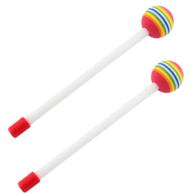 2 Pcs Drum Mallet 8.3 Inches Length, Wool Felt Drum Stick, Anti-Slip Bass Percussion Sticks, Instrument Band Accessory Part For Drums Snare Drums image 1