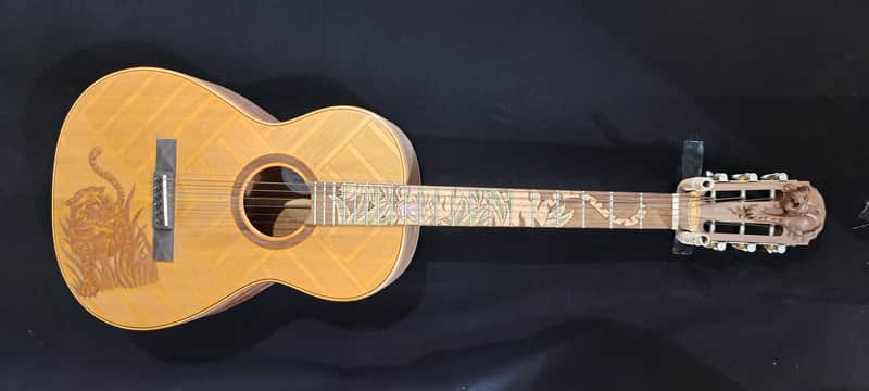 Blueberry NEW IN STOCK Handmade Acoustic Guitar Parlor Sized image 1