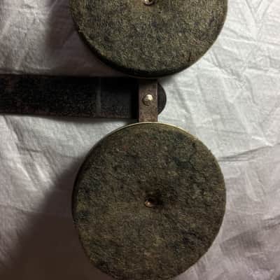 Ludwig & Ludwig Bass Drum Head Dual Muffler 1920s - 30s Nickel - Black image 6