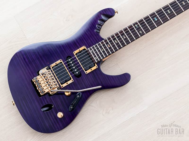 2008 Ibanez EGEN18-TVF Herman Li Signature Transparent Violet Flat HSH w/ DiMarzio